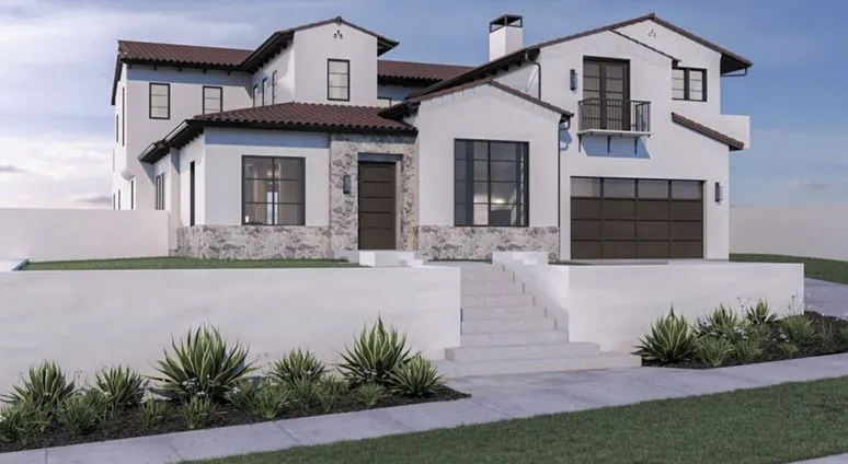 Spanish Colonial Coastal Estate, Southern California coast